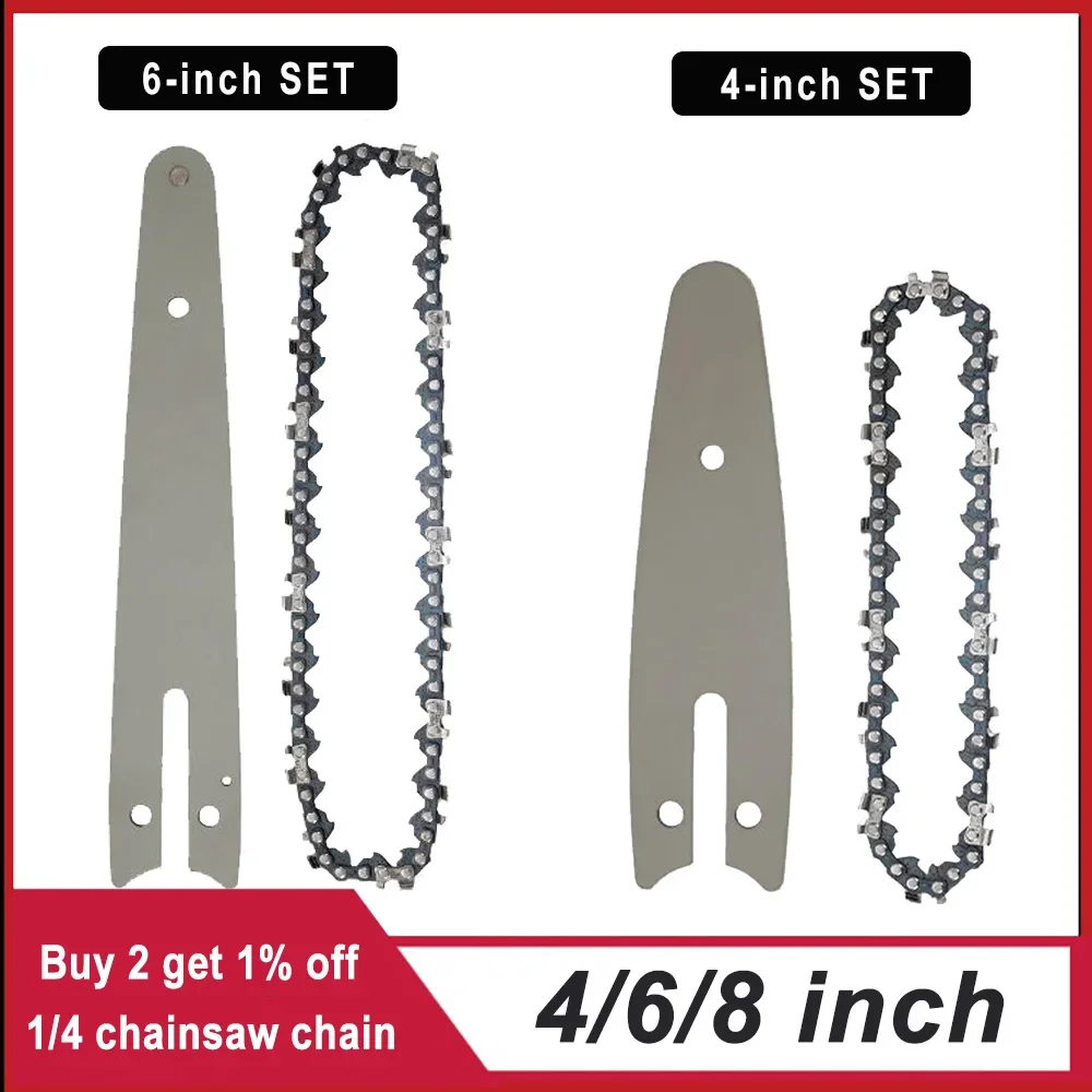 Mini Electric Chainsaw 6 Inch - 1/4 chainsaw chain 4/6/8 inch Mini