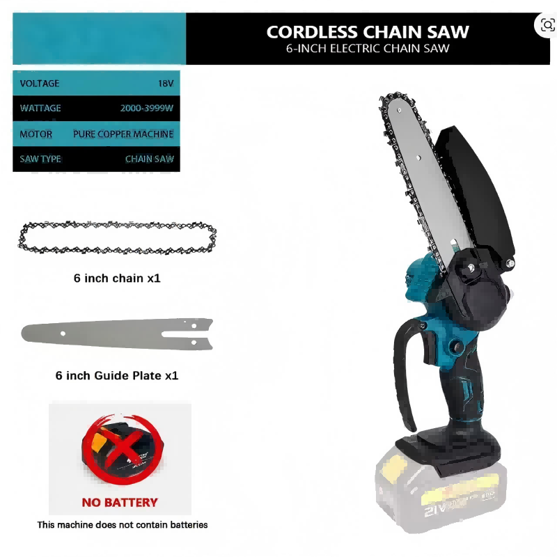 1700RPM 6 Inch Mini Li-Ion Ele - Mini Electric Chainsaw 6 Inch review and price