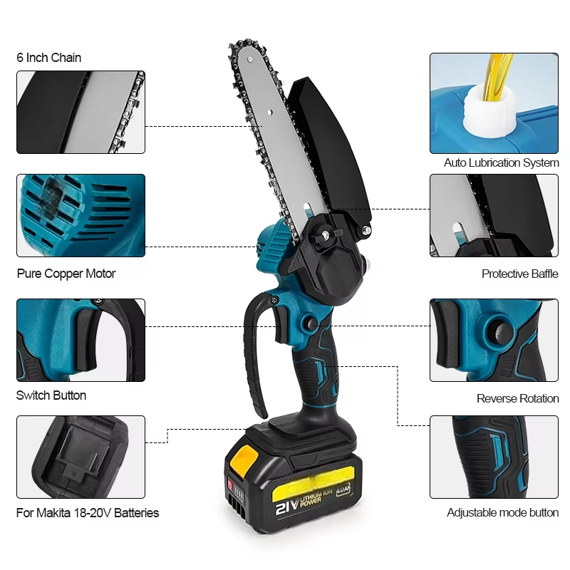 1700RPM 6 Inch Mini Li-Ion Ele - Mini Electric Chainsaw 6 Inch review and price