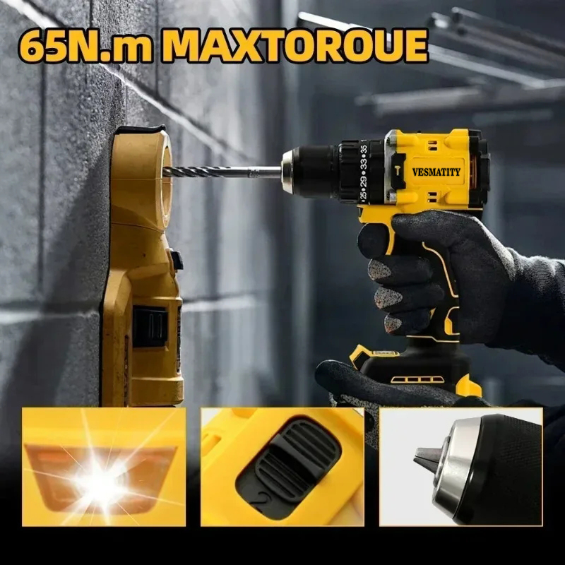 DCD805 Brushless Impact Drill  - Brushless Cordless Electric Drill 18V review and price
