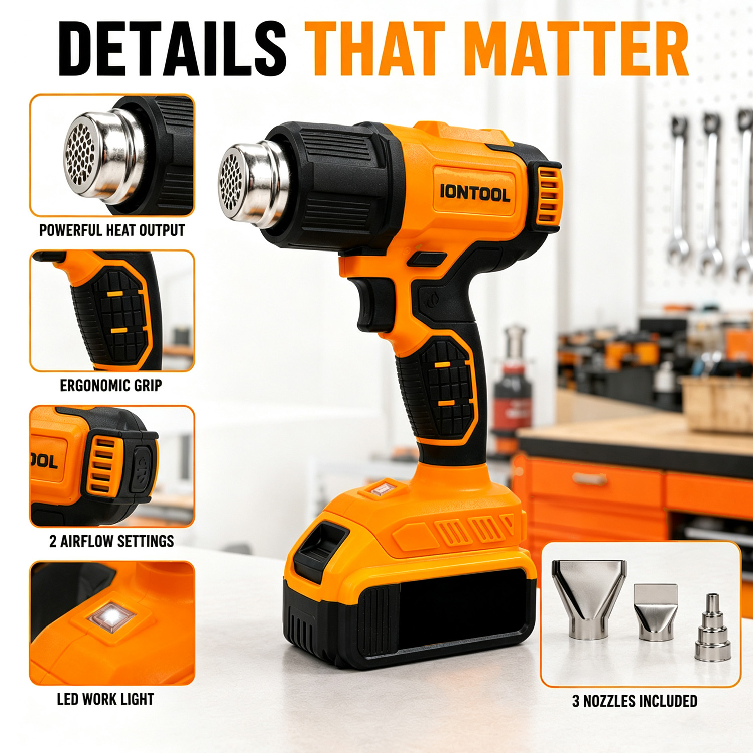 IONTOOL Yellow Cordless Heat G - Cordless Heat Gun For Shrink Tubing review and price