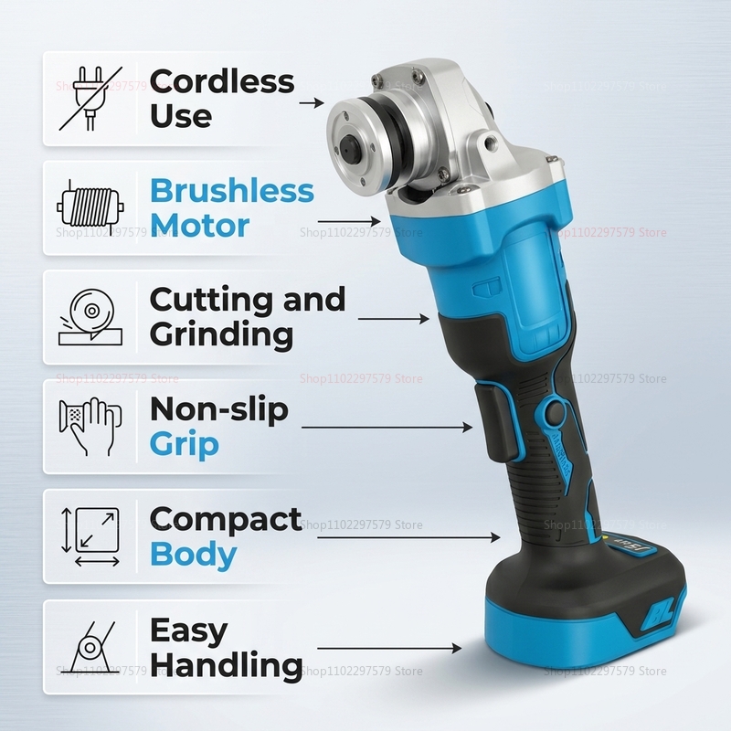 Professional 18V Brushless Ang - Brushless Angle Grinder Battery Powered review and price