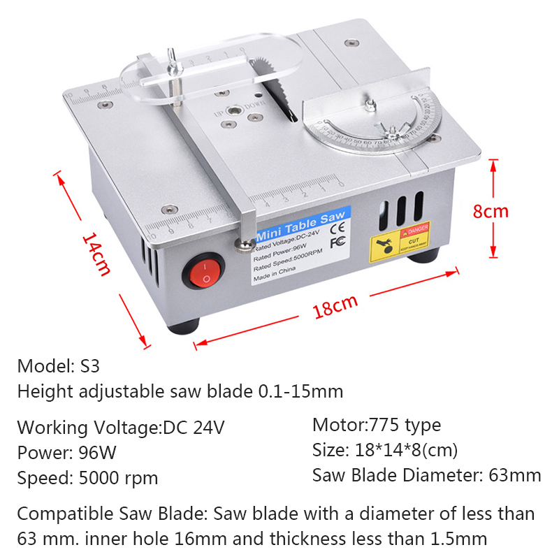 Mini Table Saw 96W 5000RPM Woo - Mini Table Saw For Woodworking review and price