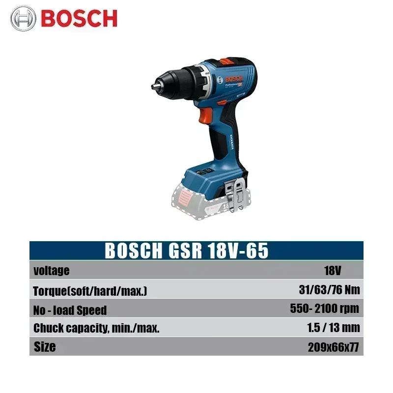 Bosch GSR 18V-65 Brushless Cor - Brushless Cordless Electric Drill 18V review and price