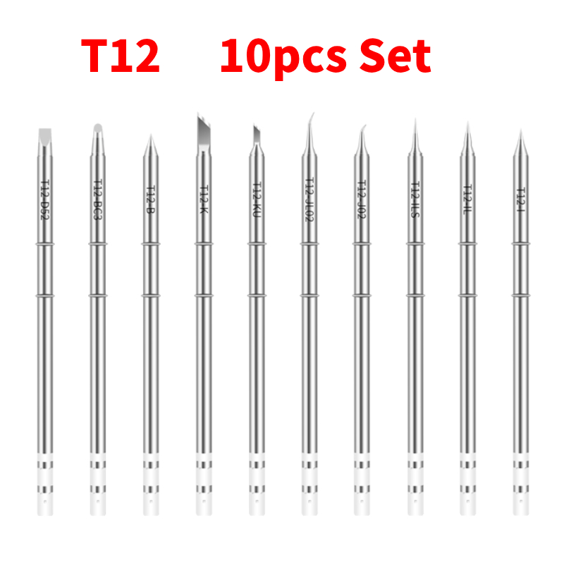 10pcs T12 Set Soldering Iron T - Digital Soldering Station T12 review and price