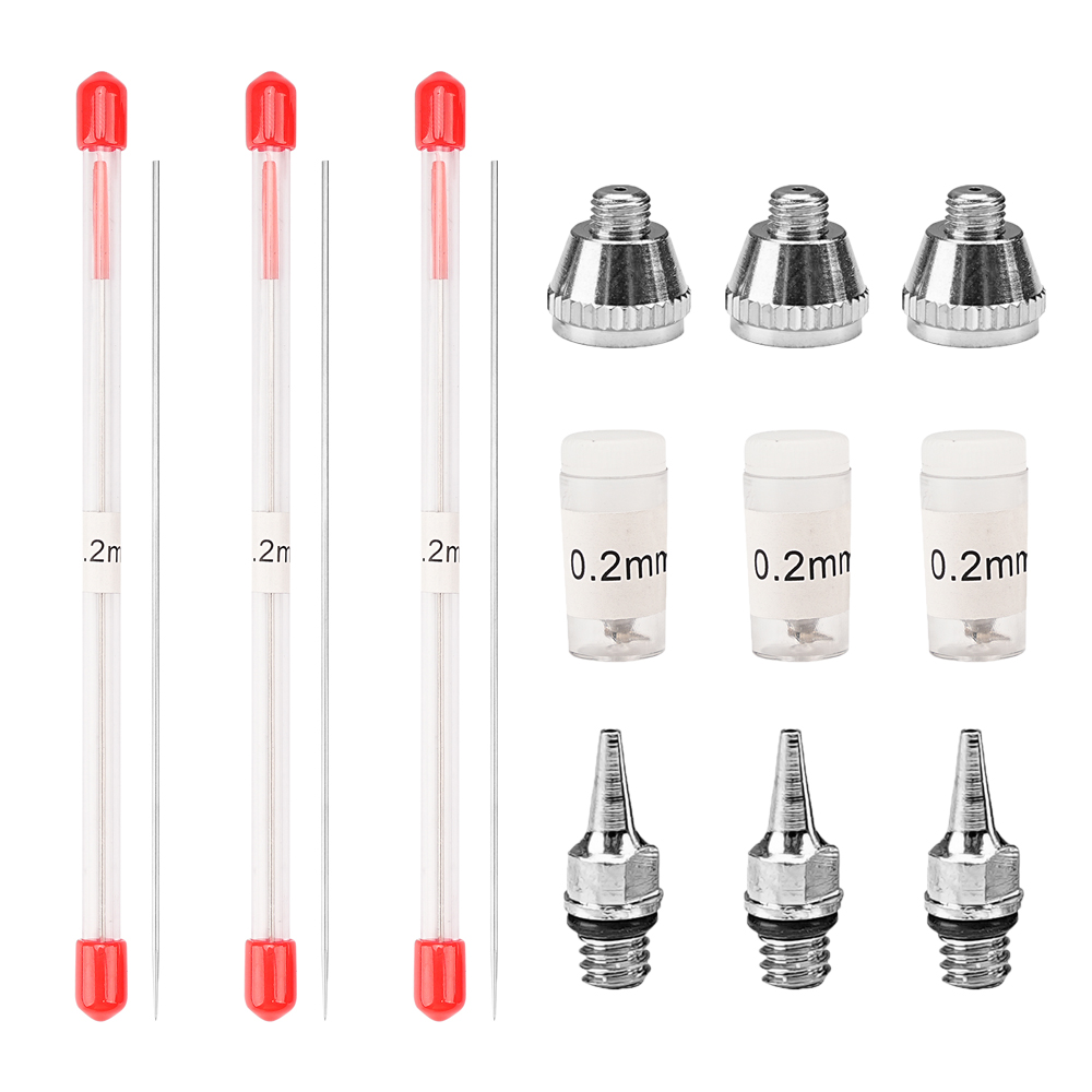 1/3pcs set 0.2/0.3/0.5mm Airbr - Airbrush Kit With Mini Compressor review and price