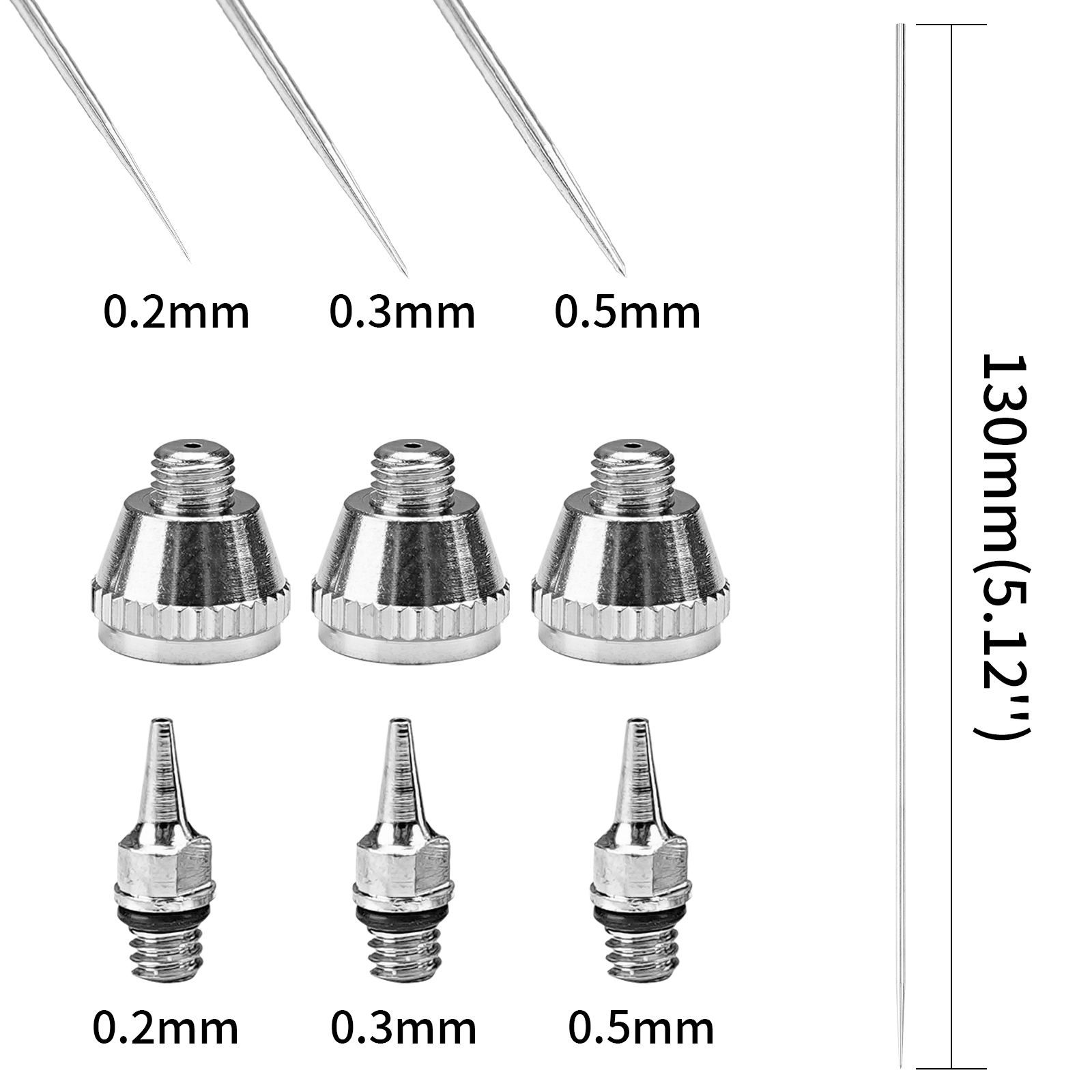 1/3pcs set 0.2/0.3/0.5mm Airbr - Airbrush Kit With Mini Compressor review and price