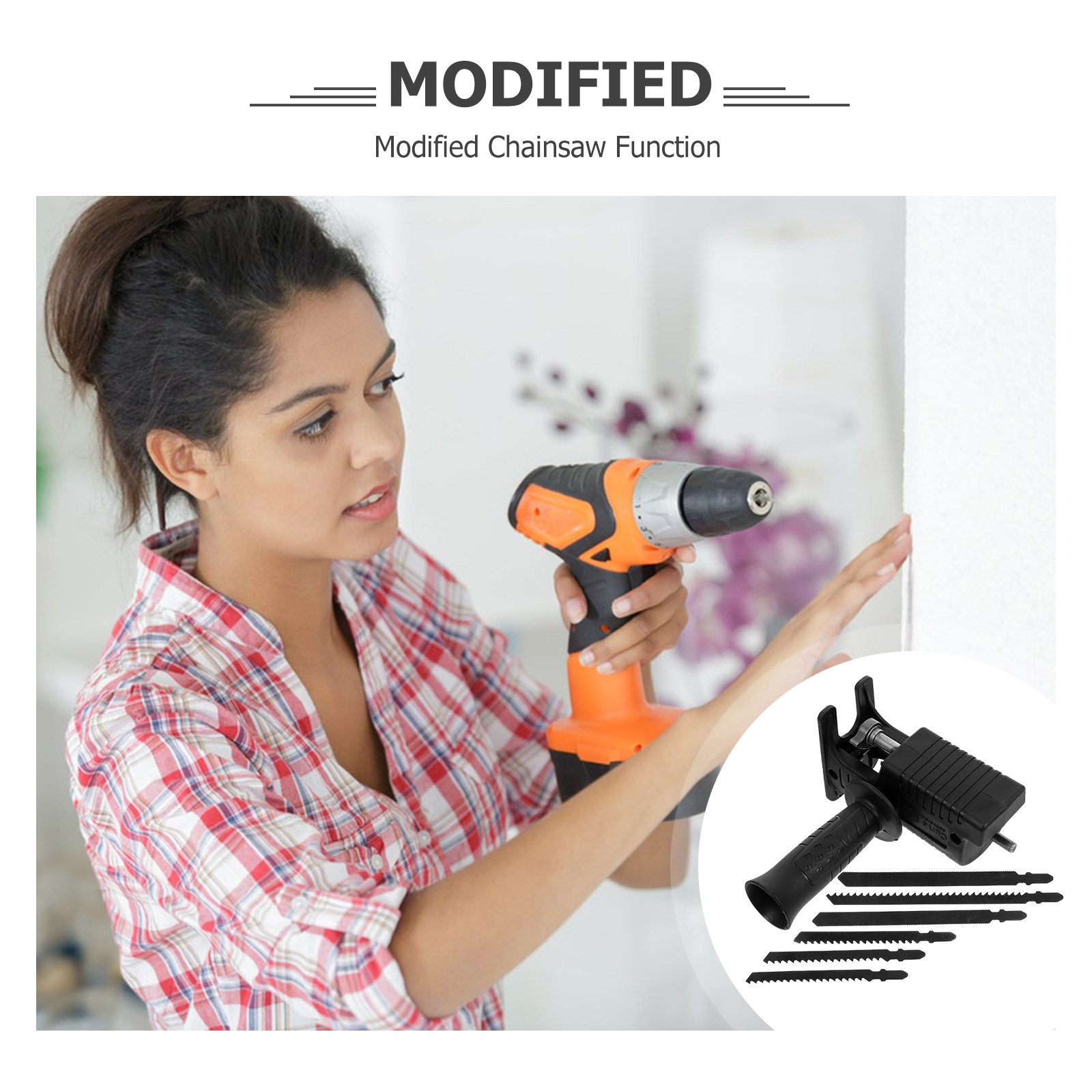 7 Piece Set Electric Drill Con - Reciprocating Saw Attachment Drill review and price