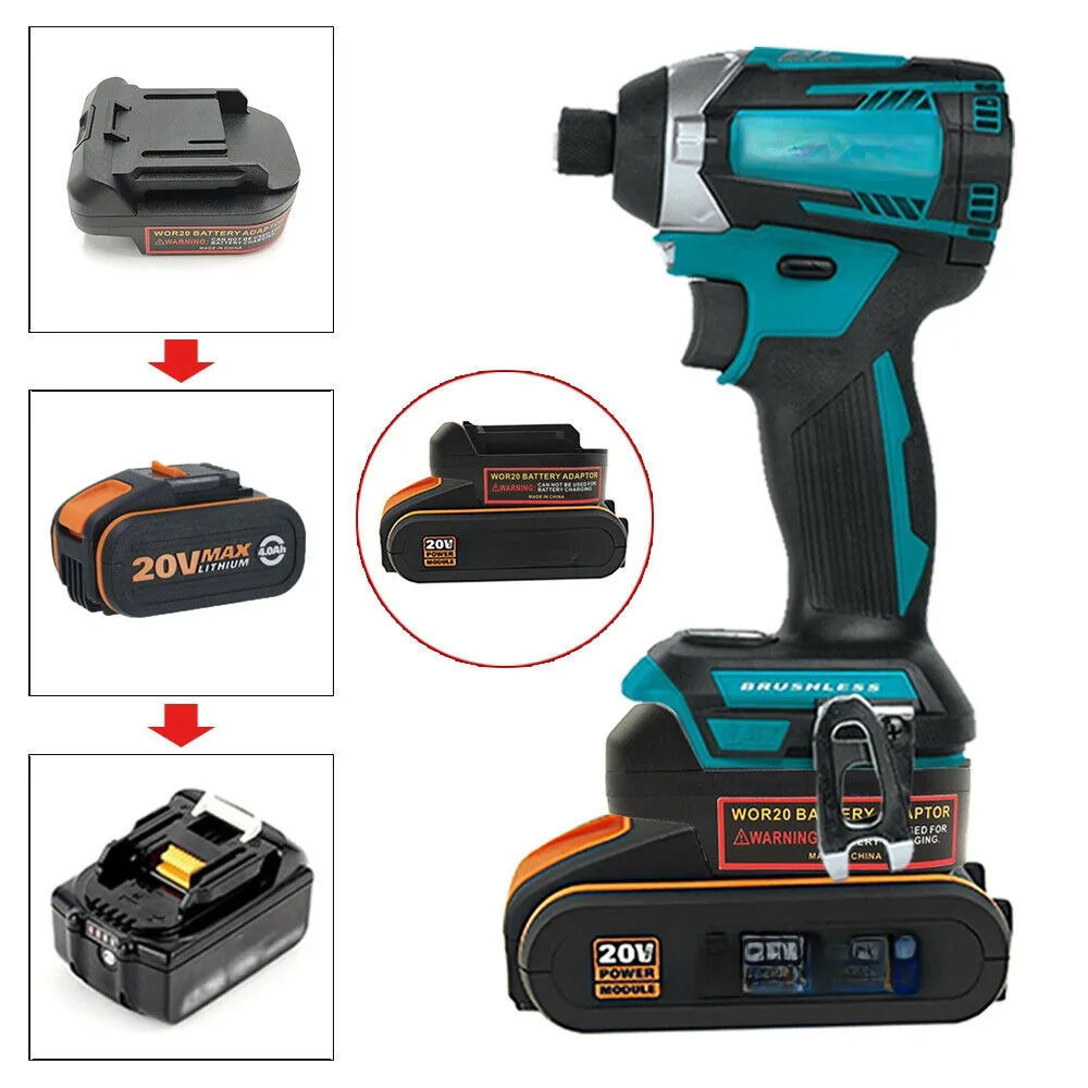 Converter Battery Adapter For  - Brushless Cordless Electric Drill 18V review and price