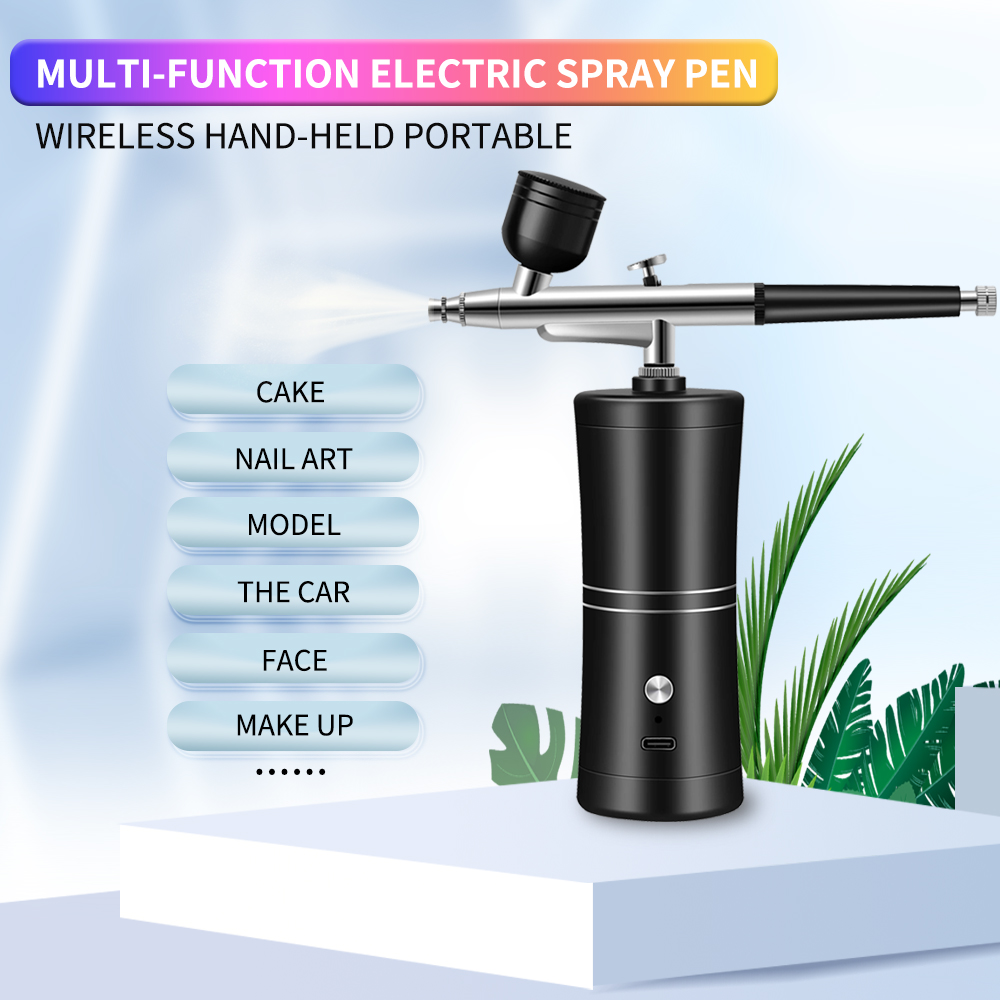 Portable Rechargeable Wireless - Airbrush Kit With Mini Compressor review and price