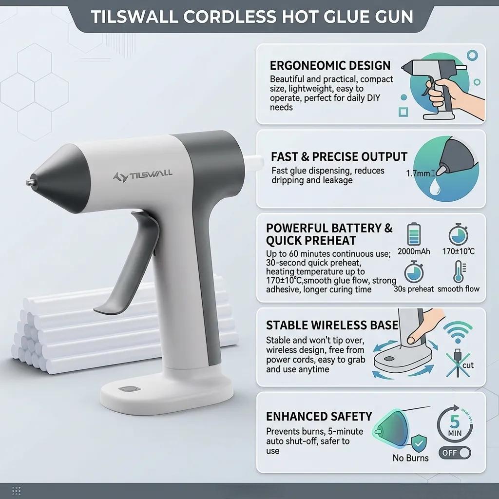 Wireless Hot Glue Gun Quick Pr - Hot Melt Glue Gun Cordless review and price