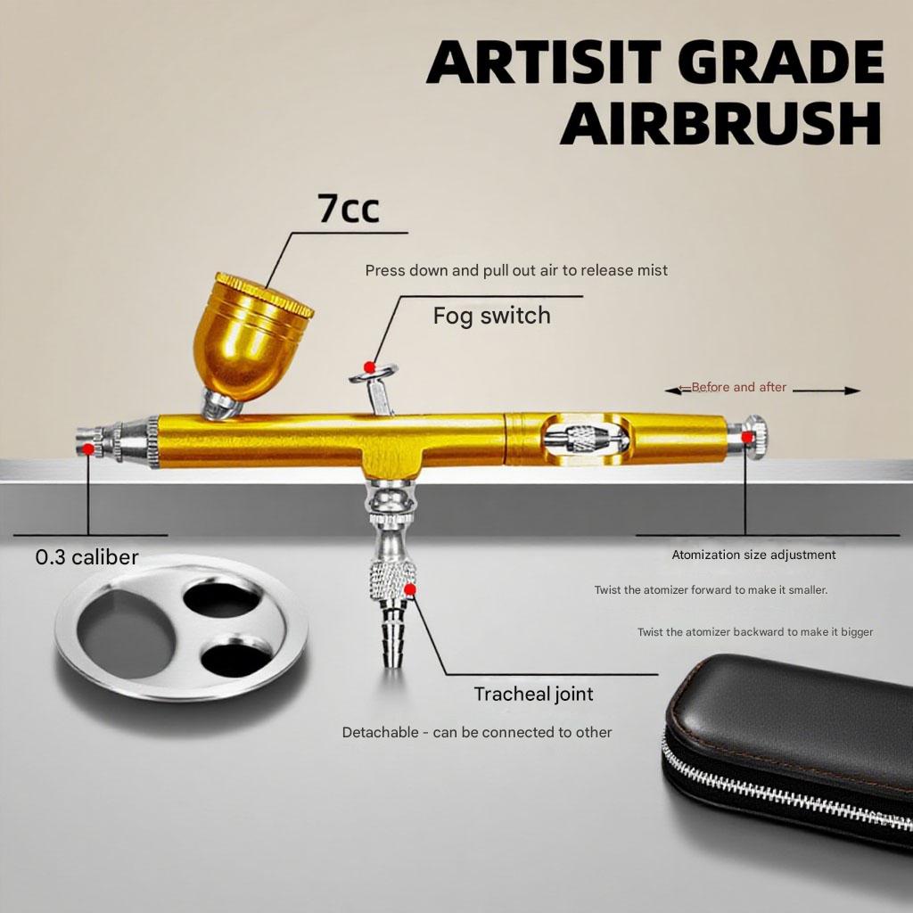0.3mm Dual Action Airbrush 7cc - Airbrush Kit With Mini Compressor review and price