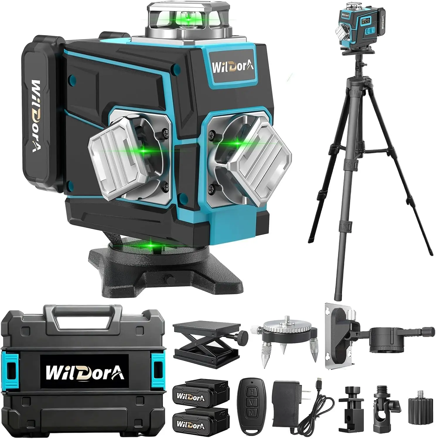 Laser Level with Tripod, 4x360 - Laser Level 16 Lines 4D Green review and price