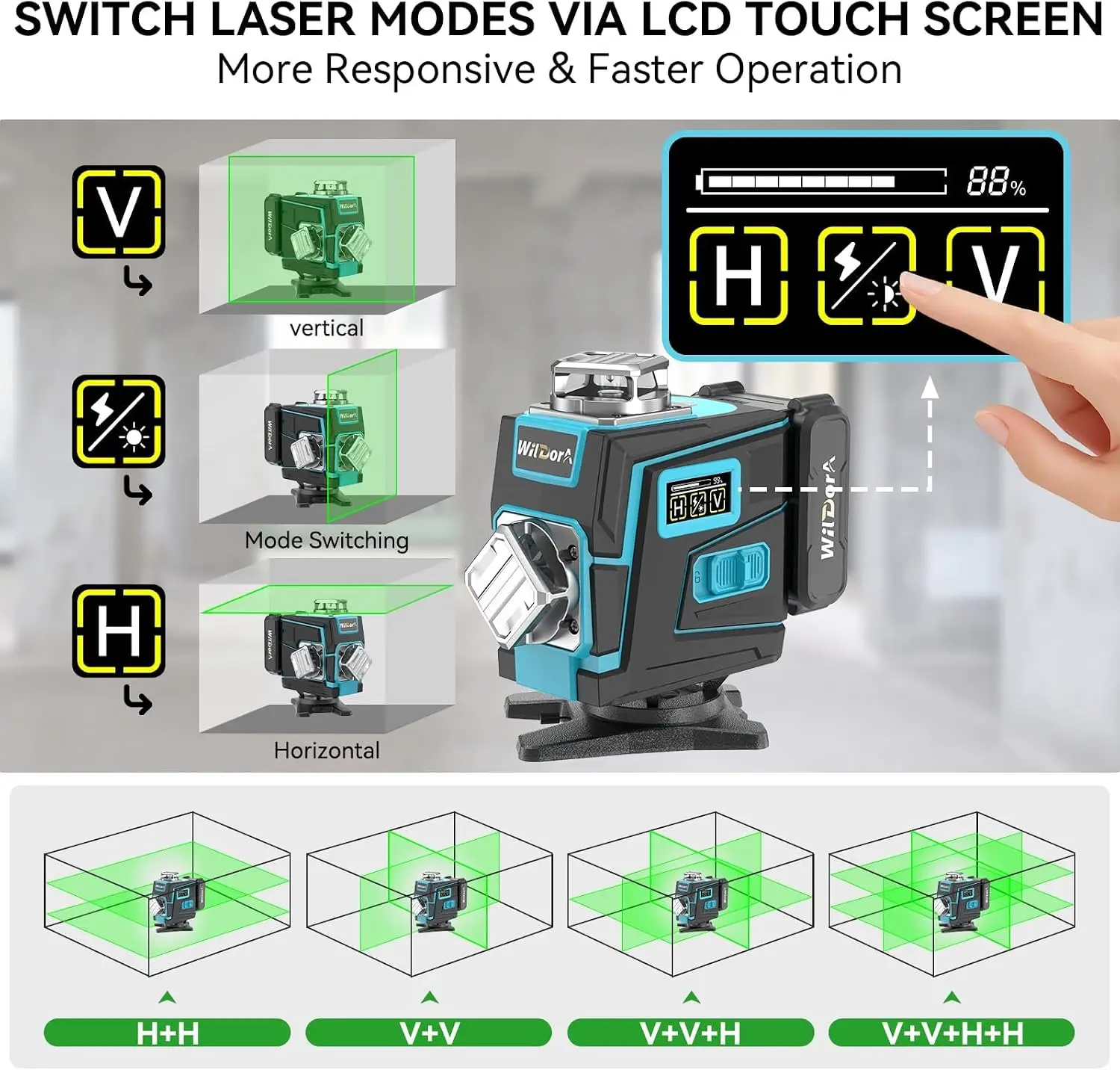 Laser Level with Tripod, 4x360 - Laser Level 16 Lines 4D Green review and price