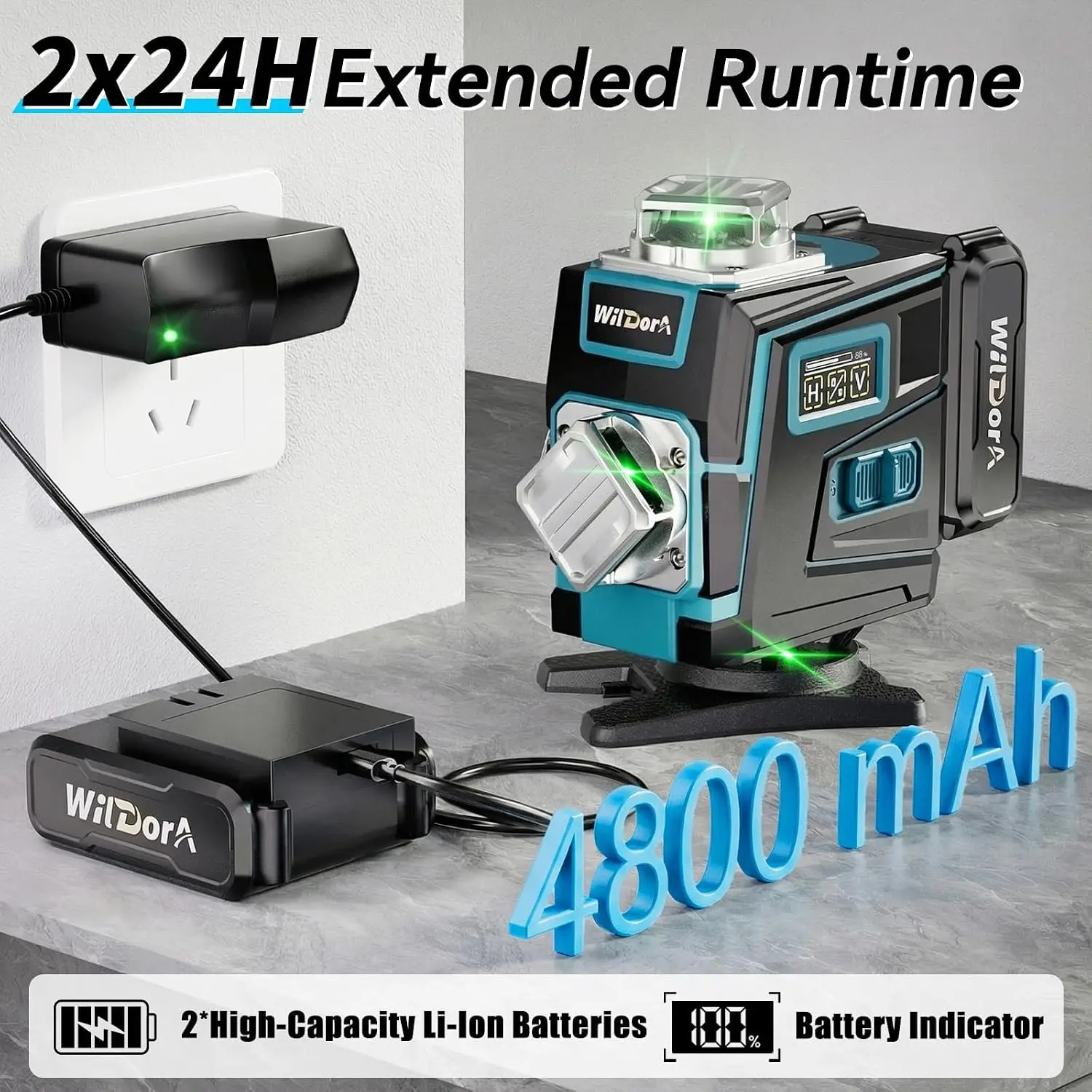 Laser Level with Tripod, 4x360 - Laser Level 16 Lines 4D Green review and price