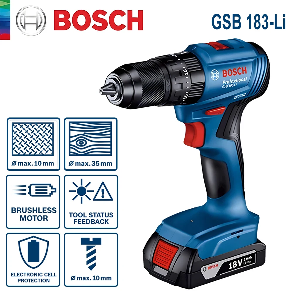 Bosch GSB 183-LI 18V Brushless - Brushless Cordless Electric Drill 18V review and price