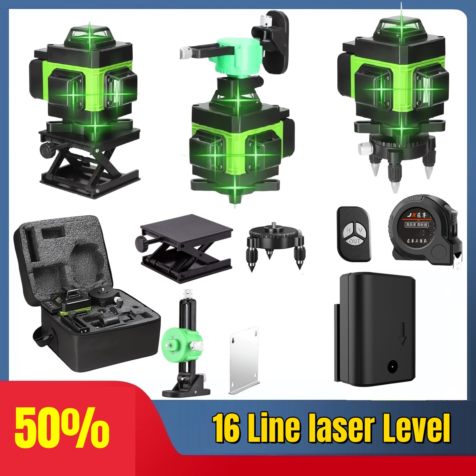 4D 16 Lines Professional 360°S - Laser Level 16 Lines 4D Green review and price
