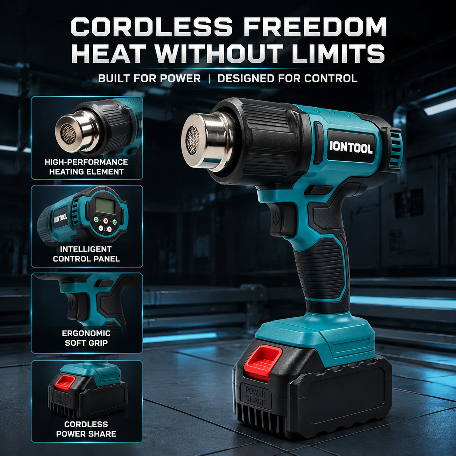 IONTOOL 550℃ Adjustable Temper - Cordless Heat Gun For Shrink Tubing review and price