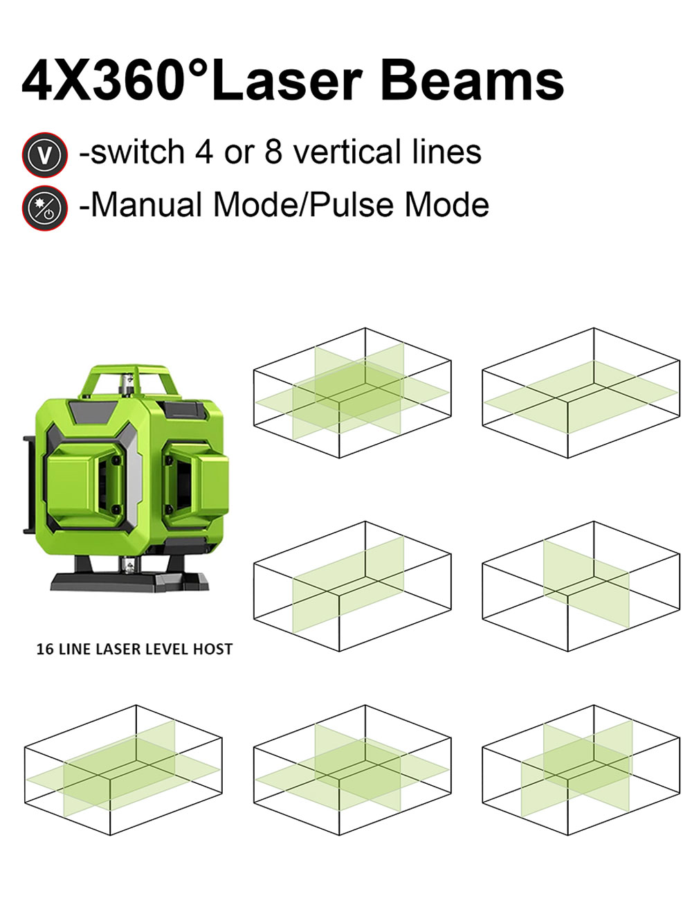LFINE 4D  16 Lines 360 Self-le - Laser Level 16 Lines 4D Green review and price