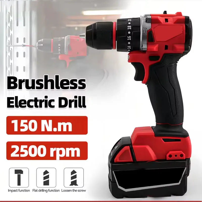 Small Electric Brushless Impac - Brushless Cordless Electric Drill 18V review and price