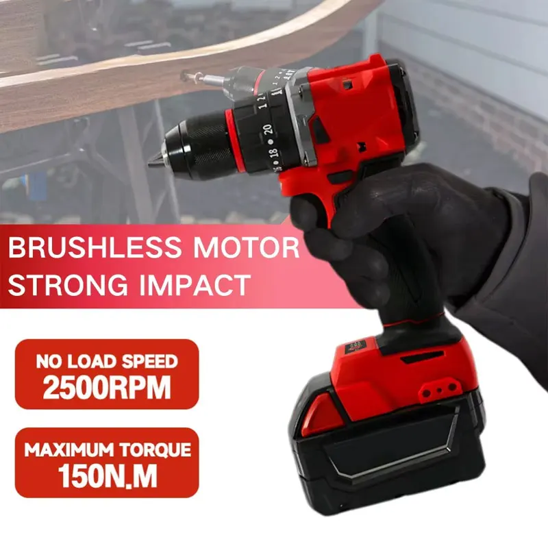 Small Electric Brushless Impac - Brushless Cordless Electric Drill 18V review and price