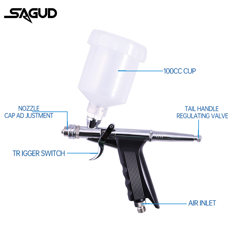 Gravity-Feed Airbrush Dual-Act - Airbrush Kit With Mini Compressor review and price