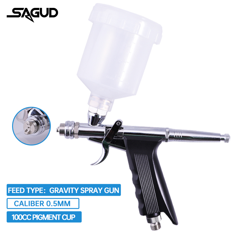 Gravity-Feed Airbrush Dual-Act - Airbrush Kit With Mini Compressor review and price