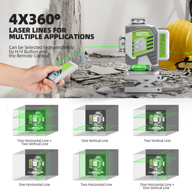 Huepar 2024 New Design 4D 16li - Laser Level 16 Lines 4D Green review and price